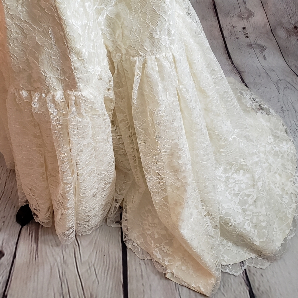 Vintage 1989 Wedding Dress Sz 18 - Picture 6 of 8